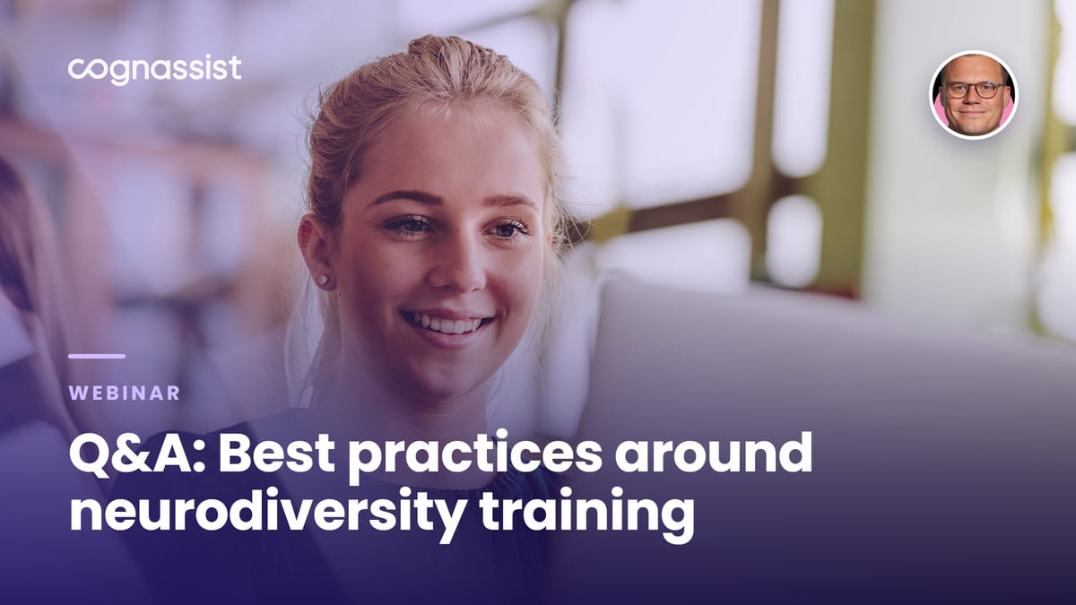 Q&A: Best practices around neurodiversity training