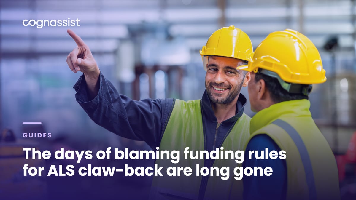 The days of blaming funding rules for ALS claw-back are long gone
