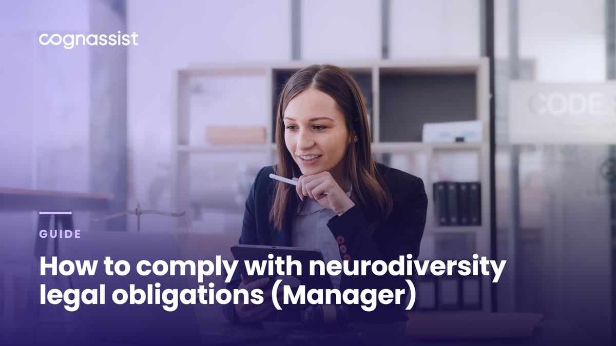 How to comply with neurodiversity legal obligations (Manager)